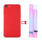 Battery Back Cover Assembly with Card Tray for iPhone 7 (Red) - 6
