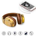 OneDer S2 Head-mounted Wireless Bluetooth Version 5.0 Headset Headphones, with Mic, Handsfree, TF Card, USB Drive, AUX, FM Function (Brown) - 3