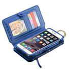 FLOVEME Crazy Horse Texture Horizontal Flip Leather Case with Hook & Card Slots & Wallet & Photo Frame for iPhone 6 & 6s & 7 / Huawei / 4.7 inch Smart Mobilephone (Blue) - 1