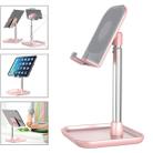 Licheers LC227 Portable Tablet Bracket Mobile Phone Desktop Telescopic Holder(Pink) - 1