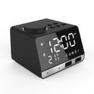 K11 Creative LED Bluetooth 4.2 Speaker Alarm Clock Music Display Radio(Black) - 1