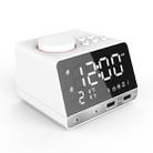 K11 Creative LED Bluetooth 4.2 Speaker Alarm Clock Music Display Radio(White) - 1