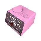 X11 Multifunctional Wireless Bluetooth Mirror Alarm Box Radio (Pink) - 1