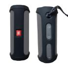 Portable Silica Gel Bluetooth Speaker Protective Case for JBL Flip4 (Black) - 1