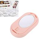 XC03 Telescopic Folding Mobile Phone Tablet Mirror Desktop Holder Bracket (Pink) - 1