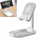 WS2 Portable Foldable Mobile Phone Tablet Wireless Charging Desktop Holder Bracket(White) - 1