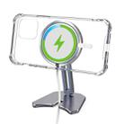 R-JUST T608 Sword-shaped Aluminum Alloy Foldable Magnetic Magsafe Wireless Charging Stand (Grey) - 1