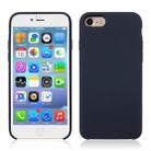 For iPhone SE 2020 & 8 & 7 Pure Color Liquid Silicone + PC Shockproof Defender Case(Dark Blue) - 1