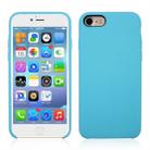 For iPhone SE 2020 & 8 & 7 Pure Color Liquid Silicone + PC Shockproof Defender Case(Blue) - 1