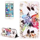 For iPhone 8 Plus & 7 Plus   Crystal Butterfly Pattern Leather Case with Holder & Card Slots & Wallet - 1