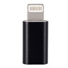 ENKAY Hat-Prince Aluminium Alloy 8 Pin Male to Micro USB Female Data Transmission Charging Adapter(Black) - 1