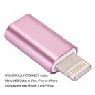 ENKAY Hat-Prince Aluminium Alloy 8 Pin Male to Micro USB Female Data Transmission Charging Adapter(Pink) - 3