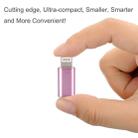 ENKAY Hat-Prince Aluminium Alloy 8 Pin Male to Micro USB Female Data Transmission Charging Adapter(Pink) - 5