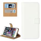 For iPhone 8 Plus & 7 Plus   Genuine Split Horizontal Flip Leather Case with Holder & Card Slots & Wallet(White) - 1