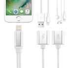 8 Pin Male to Female Charger + 8 Pin Female Audio Adapter, Support iOS 10.3.1 or Above Phones & Call Function - 1