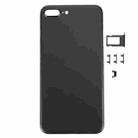 5 in 1 for iPhone 7 Plus (Back Cover + Card Tray + Volume Control Key + Power Button + Mute Switch Vibrator Key) Full Assembly Housing Cover(Black) - 1