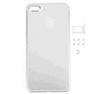 5 in 1 for iPhone 7 Plus (Back Cover + Card Tray + Volume Control Key + Power Button + Mute Switch Vibrator Key) Full Assembly Housing Cover(Silver) - 1