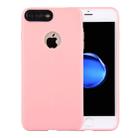 For iPhone 8 Plus & 7 Plus   Ultra-thin TPU Frosted Protective Back Cover Case(Pink) - 1