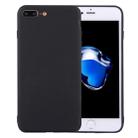 For iPhone 8 Plus & 7 Plus   Solid Color TPU Protective Case Without Round Hole(Black) - 1