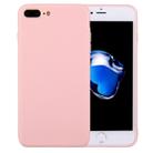 For iPhone 8 Plus & 7 Plus   Solid Color TPU Protective Case Without Round Hole(Pink) - 1