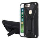 Tough Armor TPU + PC Combination Case with Holder, For iPhone 8 Plus & 7 Plus   Tough Armor TPU + PC Combination Case with Holder(Black) - 1