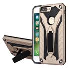 Tough Armor TPU + PC Combination Case with Holder, For iPhone 8 Plus & 7 Plus   Tough Armor TPU + PC Combination Case with Holder(Gold) - 1