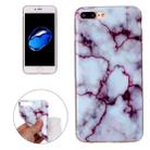 For iPhone 8 Plus & 7 Plus   Purple Marbling Pattern Soft TPU Protective Back Cover Case - 1