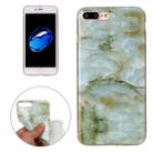 For iPhone 8 Plus & 7 Plus   Green Marbling Pattern Soft TPU Protective Back Cover Case - 1