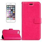 For iPhone 8 Plus & 7 Plus   Crazy Horse Texture Horizontal Flip Leather Case with Magnetic Buckle & Holder & Card Slots & Wallet & Photo Frame(Magenta) - 1