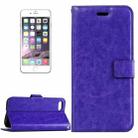 For iPhone 8 Plus & 7 Plus   Crazy Horse Texture Horizontal Flip Leather Case with Magnetic Buckle & Holder & Card Slots & Wallet & Photo Frame(Purple) - 1