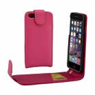 For iPhone 8 Plus & 7 Plus   Ordinary Texture Vertical Flip Leather Case with Card Slot (Magenta) - 1