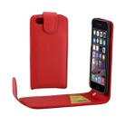 For iPhone 8 Plus & 7 Plus   Ordinary Texture Vertical Flip Leather Case with Card Slot (Red) - 1