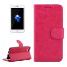 For iPhone 8 Plus & 7 Plus   Crazy Horse Texture Horizontal Flip Leather Case with Holder & Card Slots & Wallet & Photo Frame (Magenta) - 1