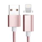 Weave Style 5V 2A 8 Pin to USB 2.0 Magnetic Data Cable, Cable Length: 1.2m(Pink) - 1
