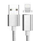 Weave Style 5V 2A 8 Pin to USB 2.0 Magnetic Data Cable, Cable Length: 1.2m(Silver) - 1