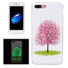 For iPhone 8 Plus & 7 Plus   Noctilucent Cherry Tree Pattern IMD Workmanship Soft TPU Back Cover Case - 1