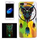 For iPhone 8 Plus & 7 Plus   Noctilucent Owl Pattern IMD Workmanship Soft TPU Back Cover Case - 1