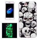 For iPhone 8 Plus & 7 Plus   Noctilucent Red Eye Ghost Pattern IMD Workmanship Soft TPU Back Cover Case - 1