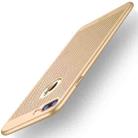 MOFi for for iPhone 7 Plus Honeycomb Texture Breathable PC Shockproof Protective Back Cover Case(Gold) - 1