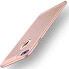 MOFi for for iPhone 7 Plus Honeycomb Texture Breathable PC Shockproof Protective Back Cover Case(Rose Gold) - 1