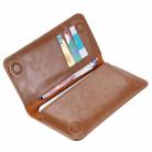 FLOVEME Universal Magnetic Genuine Leather Horizontal Flip Protective Case with Card Slots & Wallet for iPhone / Samsung / Huawei / Xiaomi / 5.5 inch Below Smartphones(Coffee) - 1