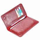 FLOVEME Universal Magnetic Genuine Leather Horizontal Flip Protective Case with Card Slots & Wallet for iPhone / Samsung / Huawei / Xiaomi / 5.5 inch Below Smartphones(Red) - 1