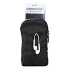 Universal Multi-function Plaid Texture Double Layer Zipper Sports Waist Bag / Shoulder Bag for iPhone X  & 7 & 7 Plus / Galaxy S9+ / S8+ / Note 8 / Sony Xperia Z5 / Huawei Mate 8, Size: 16.5 x 9.0 x 3.0cm(Black) - 4