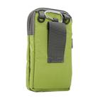 Universal Multi-function Plaid Texture Double Layer Zipper Sports Waist Bag / Shoulder Bag for iPhone X  & 7 & 7 Plus / Galaxy  S9+ / S8+ / Note 8 / Sony Xperia Z5 / Huawei Mate 8, Size: 16.5 x 9.0 x 3.0cm(Green) - 3