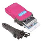 Universal Multi-function Plaid Texture Double Layer Zipper Sports Waist Bag / Shoulder Bag for iPhone X  & 7 & 7 Plus / Galaxy  S9+ / S8+ / Note 8 / Sony Xperia Z5 / Huawei Mate 8, Size: 16.5 x 9.0 x 3.0cm(Magenta) - 1