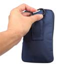 6.4 inch Multifunctional Waterproof Canvas Sports Storage Waist Packs / Phone Cases / Hiking Bag / Camping Bag with Hanging Hook for iPhone 7 Plus / 6S Plus / Galaxy S7 Edge+ / Galaxy Note 8(Blue) - 10