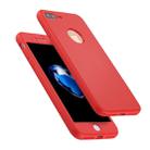 For iPhone 8 Plus & 7 Plus Stylish Lightweight 360 Degree Shockproof Detachable TPU + PC Combination Protective Case (Red) - 1