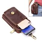 5.5 inch and Below Universal Crazy Horse Texture Genuine Leather Men Vertical Style Case Waist Bag with Belt Hole for Sony, Huawei, Meizu, Lenovo, ASUS, Cubot, Oneplus, Xiaomi, Ulefone, Letv, DOOGEE, Vkworld, and other Smartphones(Brown) - 1