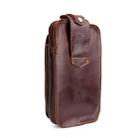 5.5 inch and Below Universal Crazy Horse Texture Genuine Leather Men Vertical Style Case Waist Bag with Belt Hole for Sony, Huawei, Meizu, Lenovo, ASUS, Cubot, Oneplus, Xiaomi, Ulefone, Letv, DOOGEE, Vkworld, and other Smartphones(Brown) - 3