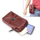 6.3 inch and Below Universal Crazy Horse Texture Genuine Leather Men Vertical Style Case Waist Bag with Belt Hole for Sony, Huawei, Meizu, Lenovo, ASUS, Cubot, Oneplus, Xiaomi, Ulefone, Letv, DOOGEE, Vkworld, and other Smartphones(Brown) - 1